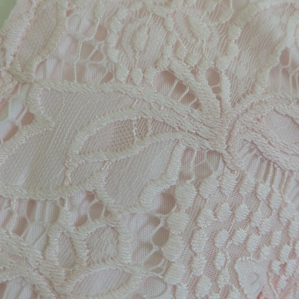 NWT Sharagano NY Azalea Faux Wrap Floral Lace Scalloped Midi Dress 8 Pink Mirage - Picture 5 of 16